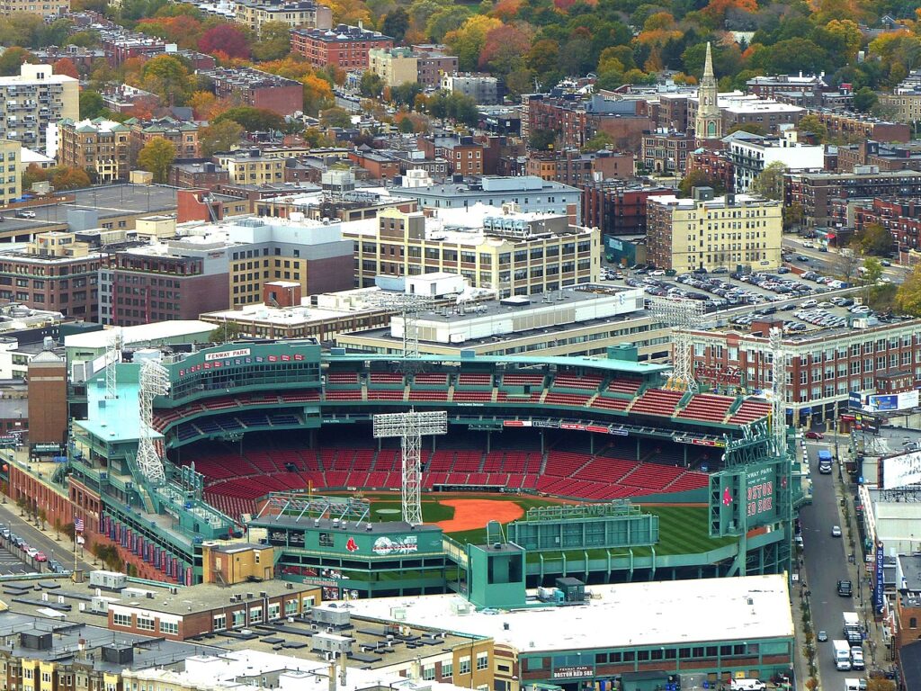 Boston - View from Prudential-Tower - Fenway Park - Baseball-Team Boston Red Sox